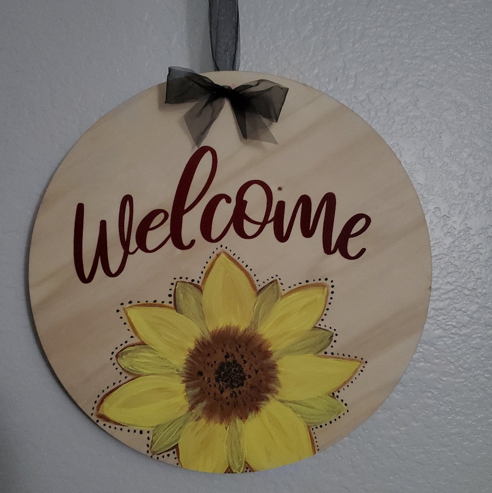 Hand Crafted Welcome Sign